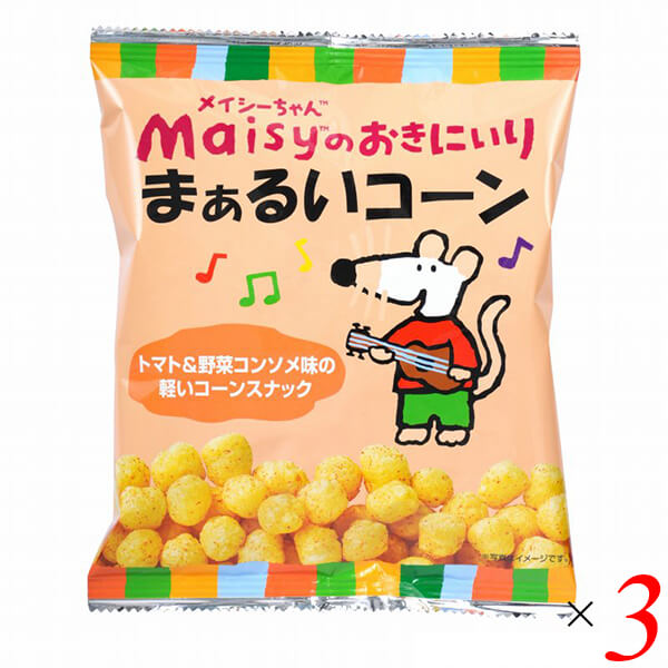 【11/28(金)限定!ポイント2倍!】創健社 メイシーちゃんのおきにいり まぁるいコーン 35g 3個セット コンソメ スナック