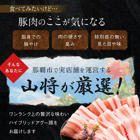 アグー豚 しゃぶしゃぶ 沖縄 あぐー豚 豚肉 豚しゃぶ 【ウデ 1000g入4〜5人前/100g×10個】 3