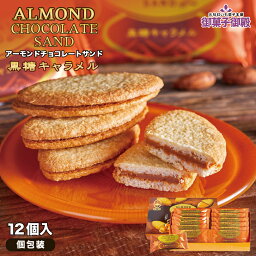 御菓子御殿 アーモンドチョコレートサンド 黒糖キャラメル (12個入) 送料無料 御菓子御殿 お菓子御殿 沖縄お土産 沖縄 お菓子 土産 お土産 黒糖 スイーツ お取り寄せ グルメ アーモンド チョコレート 沖縄黒糖 ガレット ばらまき 個包装