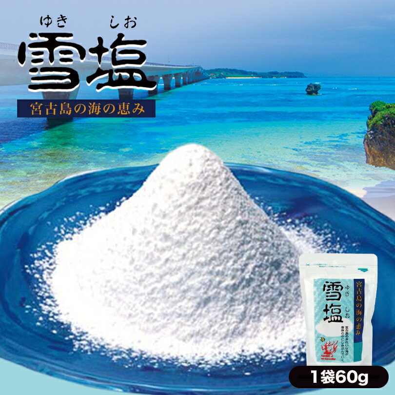 雪塩 パウダータイプ 60g 【2個セット/120g】 送料無料 ネコポス 同梱不可 ポイント消化 沖縄 塩 宮古島 沖縄お土産 お土産 ダイエット マッサージ ソルト おみやげ 調味料 無添加 ミネラル パ…