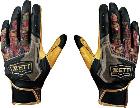 Zett - ゼット ZETT 野球 バッティング手袋 両手用 2026年モデル ネオステイタス メガハイグリップ ブラックXゴールド野球手袋 BG17113A※北海道、沖縄 配送不可