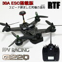 【技適・電波法認証済】 DTS Q220 ESC 30A 搭載 レース用 ドローン AH6T プロポ RTF セット 2S～4S充電器、TATUU製高性能バッテリー付き (dts-q220)