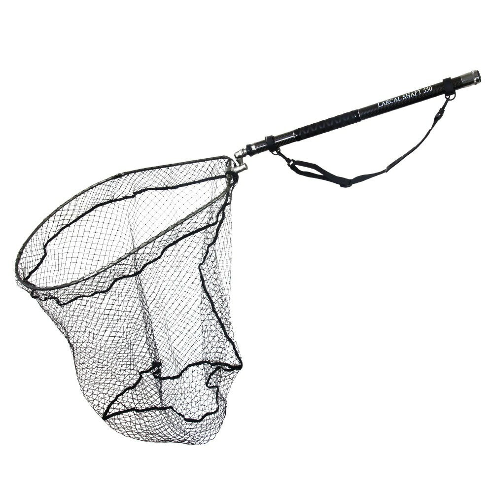 おり釣具 カーボン玉の柄 ラーカルシャフト 折りたたみランディングネット(タモ網)セット 5.5M サイズL ガンメタ/ブルー/レッド(netset-014)|...