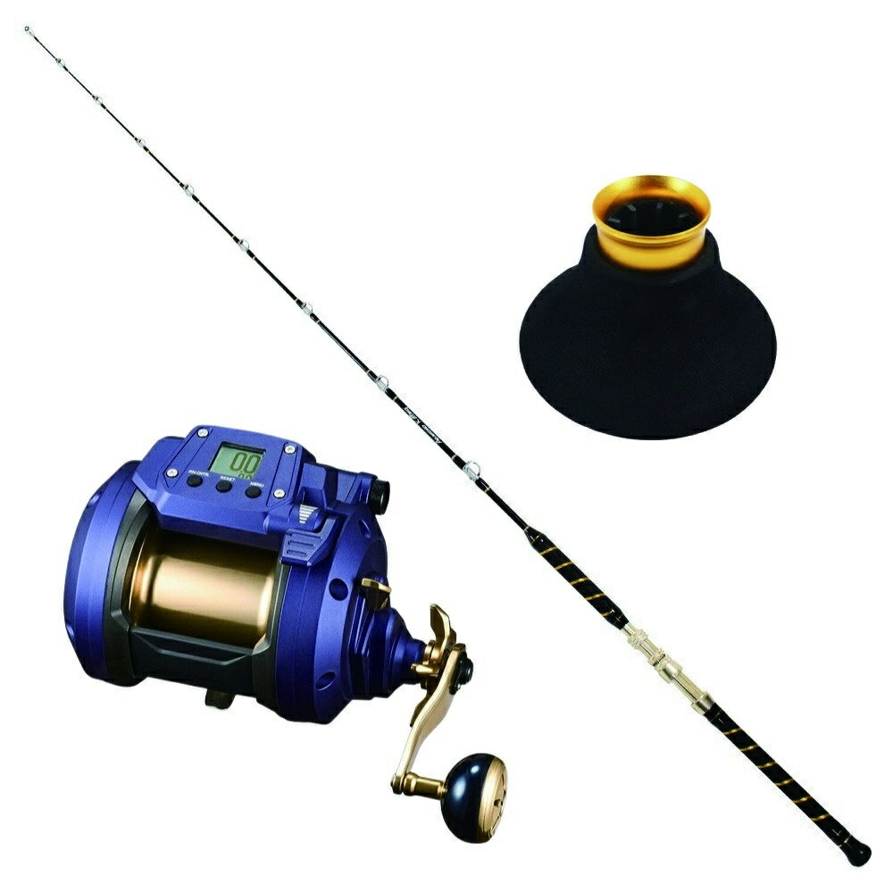 串本キハダセット 青物キリング220-400号＆シーパワー800(ori-funeset660)｜二代目 青物キリング220-400号 BLACK 船釣り ダイワ シーパワー800 船釣り ダイワ 電動リール グラスソリッド マグロ フカセマグロ 相模湾 串本 キハダマグロのサムネイル