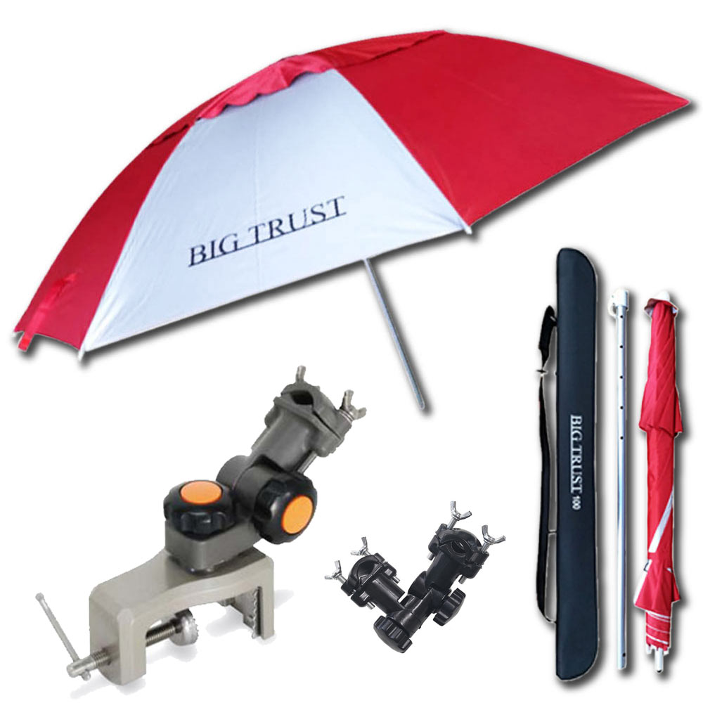 ダイシン ヘラパラソル 3点セット ビックトラストパラソル100 ＆ 3WAY万力 ＆ ベルモント パラソル万力ダイキャスト (ori-parasol06)｜ヘラブナ用品 ヘラパラソル パラソル 万力 ヘラブナ へらぶな 釣具 おり釣具