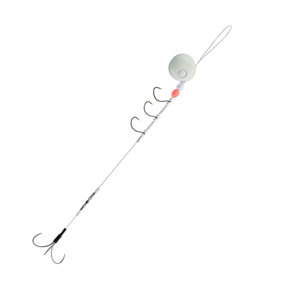 ジャッカル ビンビンカットウ完全仕掛け 10号 直列チラシ三連(jackall-330656)[M便 1/2] 東京湾周辺（湾フグ）用。 40号クラスのナツメ型オモリまで装着可能 “ブツ切りエビ”をしっかりキープする 「直列チラシ三連」 ジャッカル独自開発・設計の『直列チラシ三連』は、ブツ切りしたエビエサをチョン掛けするためのチラシ仕掛け。 深めのチョン掛けのみでエサを保持できるオリジナルフックがハリス本線に直列にセットされ、常に針先が上向きになる設計。 アタリ時のダイレクトな口掛かりにも対応します。 ・ハリス交換の為のハリス止を装着 タイラバ用の『鉛式ビンビン玉スライドヘッド』をカットウ用シンカーにチューニングした『ビンビンカットウ玉』。 毎回底をとりながら誘い上げるためのシンカーに求められるフォルムとしては理想的な形状です。 糸通し部分を側面寄りに配置したビンビンカットウ玉は、中心を通る穴を持つ中通しオモリに比べ、仕掛け糸の底への接触・損傷を防ぎます。 また、道糸側と仕掛け側の糸が離れやすくなるため、カラミトラブルが減少します。 ※共通画像を使用しています。　