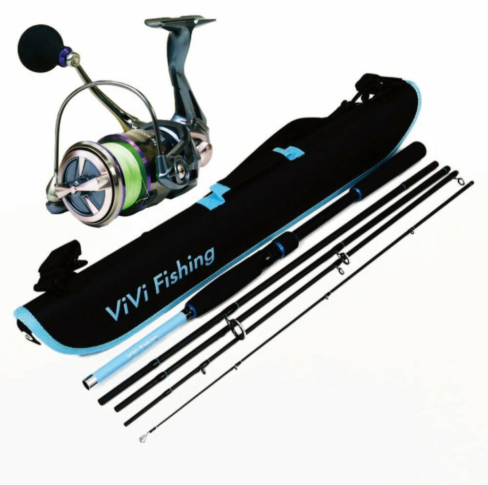シーバスセット 9005M ピュアテック ViVi mobile シーバス 9005M＆フライデー3 XE4000 1.5号200m付 (viviset-003)｜ピュアテック シーバス タチウオ チヌ モバイル セット エギ コンパクトロッド スピニングリール 初心者 ビギナー