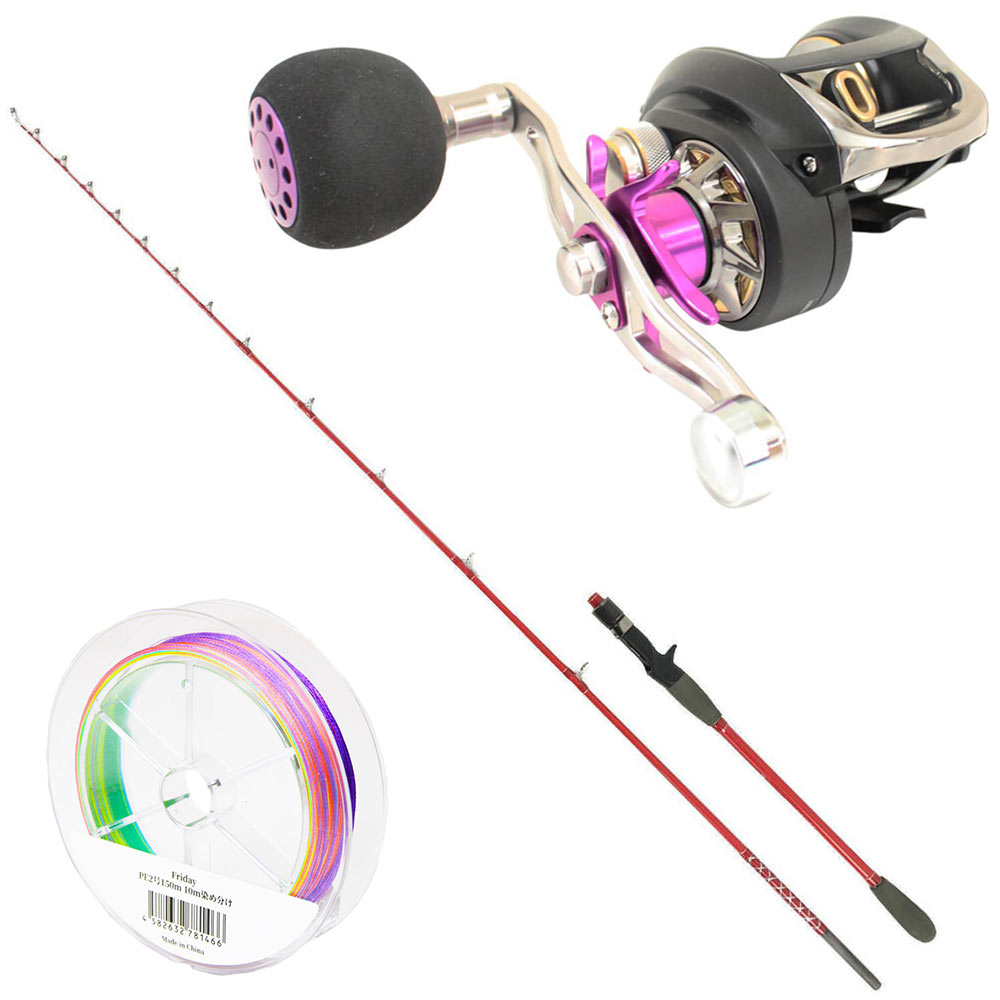 Rakuten - 播磨灘タコ165 ＆ スポーツライン CCベイト BJ100H ＆ PEライン2号 セット (takoset-51)｜船タコ専用 LG STYLE 播磨灘タコ 165 スポーツライン ベイトリール 船竿 タコ エギタコ エギ 船タコ 初心者