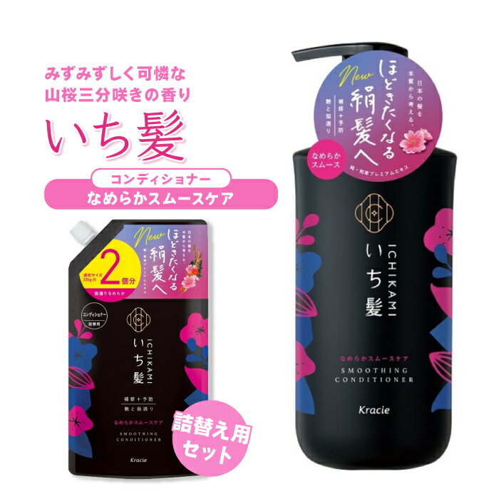 いち髪 なめらかスムースケアコンディショナー480ml＆詰替用660ml セット