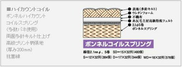 マットレス シングル シングルサイズ 厚み19cm コイル数384個 長さ195cm ボンネルコイル シングルマットレス ベッドマット ハイカウントコイル ボンネルコイルスプリング 日本製