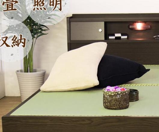 畳ベッド ベッド 木製 たたみベッド セミダブルベッド　棚照明引出付畳ベッド　セミダブル