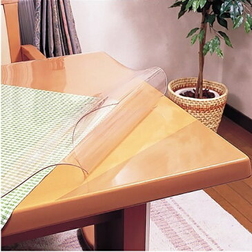 テーブルマット 両面非転写テーブルマット (非密着性タイプ)定型サイズ(約90×120cm) 2mm厚 テーブル テーブルマット ビニールマット テーブルクロス【既製 角落とし すべり止めシール付き】