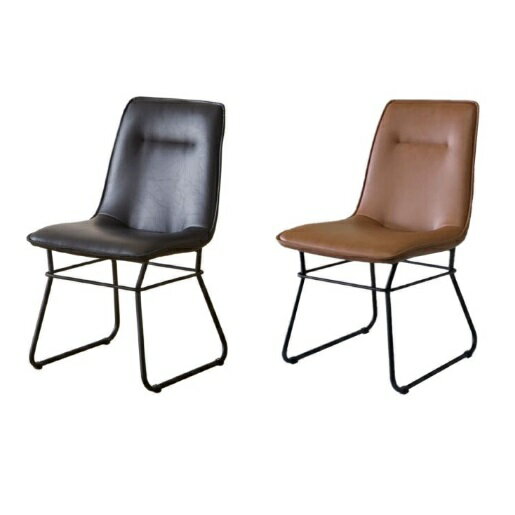 【2脚セット】ダイニングチェア 2脚セット ダイニングチェアー 2脚 食卓 チェア 椅子 イス PU アイアン ブラック ブラウン モダン カフェ シンプル モノトーン ヴィンテージ モダン スリム コンパクト おしゃれ 人気