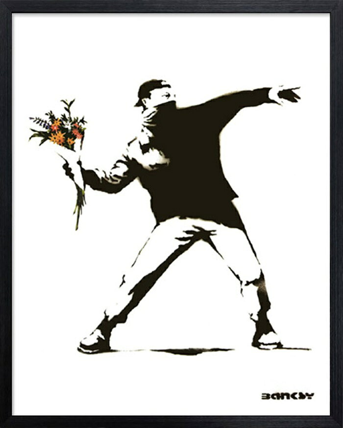 Rakuten - バンクシー Banksy ポスター olotovアートパネル アートポスター フラワー インテリア 額 壁掛け　おしゃれ