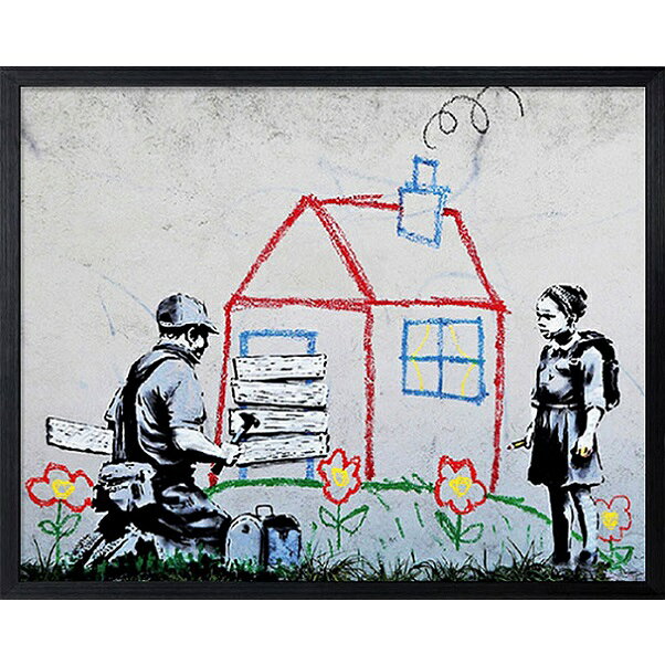 乐天商城 - バンクシー Banksy ポスター Playhouse アートパネル アートポスター インテリア 額 壁掛け　おしゃれ