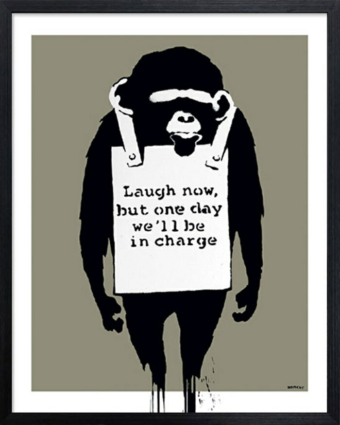 Rakuten - バンクシー Banksy ポスター Laugh Now アートパネル アートポスター インテリア 額 壁掛け　おしゃれ