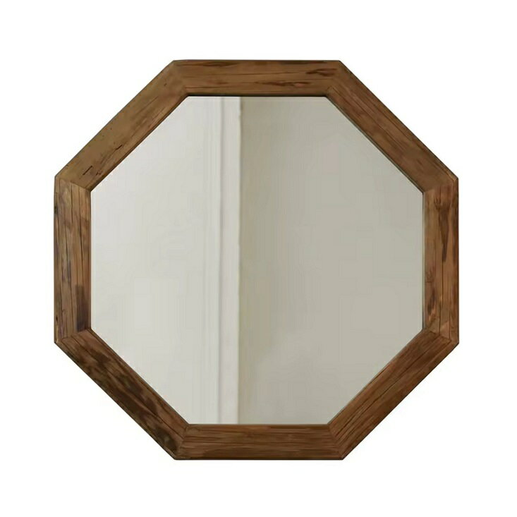 ミラー 鏡 壁掛け 八角形 古材 古木 おしゃれ 木製 ウォールミラー 玄関 リビング 洗面所 洗面 風水 八角鏡 縁起 福 魔除け 開運 壁掛け鏡 壁掛けミラー アンティーク ヴィンテージ 北欧 おしゃれのサムネイル