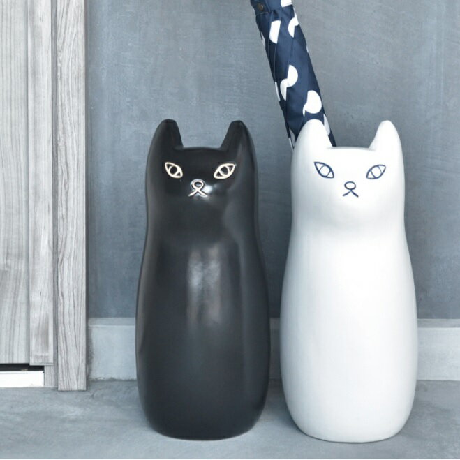 傘立て ネコ 陶器 アンブレラスタンド 猫 ネコ キャット かわいい アニマル シンプル 猫の傘立て アン..