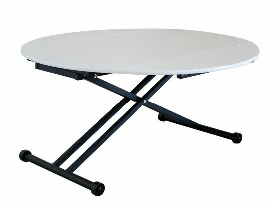 昇降テーブル ダイニングテーブル ホワイト 白 幅120cm 昇降式テーブル 丸テーブル 折りたたみ 円形 ローテーブル リフティングテーブル ダイニングテーブル ホワイト 白 おしゃれ 人気