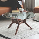 センターテーブル 丸テーブル ガラステーブル 80cm 丸型 円形 リビングテーブル 木製 強化ガラス 北欧 シンプル モダン おしゃれ 人気