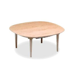 こたつ テーブル 幅90cm 木製 タモ突板 家具調こたつ 90×90 ローテーブル リビングテーブル オーガ 90cm角丸タイプ 日本製 国産 ナチュラル 正方形 おしゃれ 人気