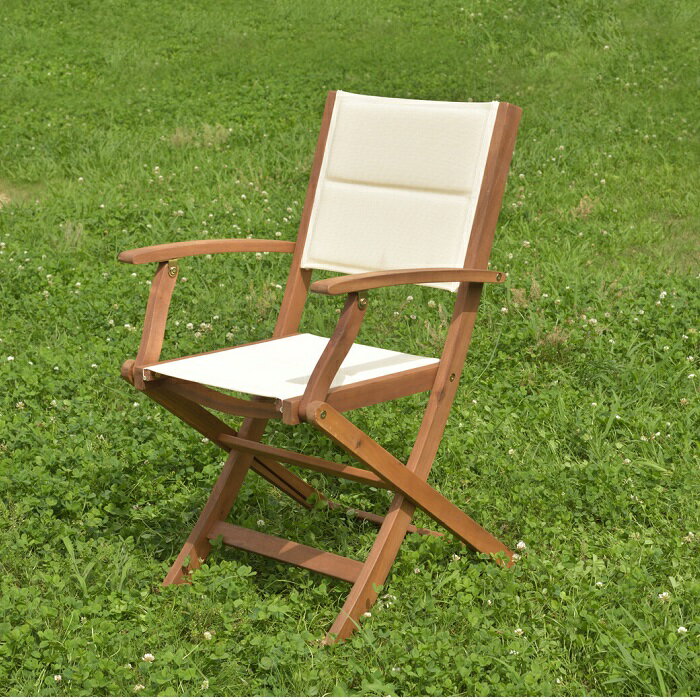 フォールディングチェア 木製 チェア ガーデンファニチャー 2脚セット アウトドア バーベキュー ガーデ..