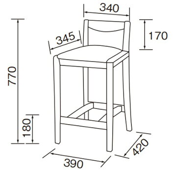 カウンターチェア ハイチェア チェア バーチェア バーカウンターチェア おしゃれ シンプル モダン 木製 cc-202