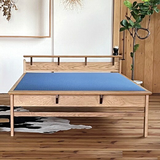 畳ベッド ダブル ユーミング たたみベッド 木製 国産 タタミ 桧床畳 オーク無垢材 モダン シンプル フレームのみ 畳ベッド おしゃれ　人気