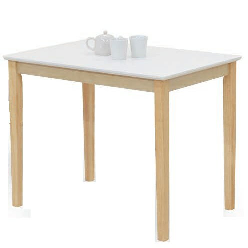 テーブル ダイニングテーブル 幅90cm 角 木製 CS ホワイト＆クリアナチュラル 食卓テーブル 北欧 木製 長方形 北欧 おしゃれ 人気