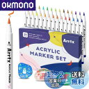 岩絵のためのArrtx 30色 Bスタイル アクリルペイントペン、エクストラブラシ先、石、ガラス、イースターエッグ、木および布用の水性ペイントマーカーペン、無臭