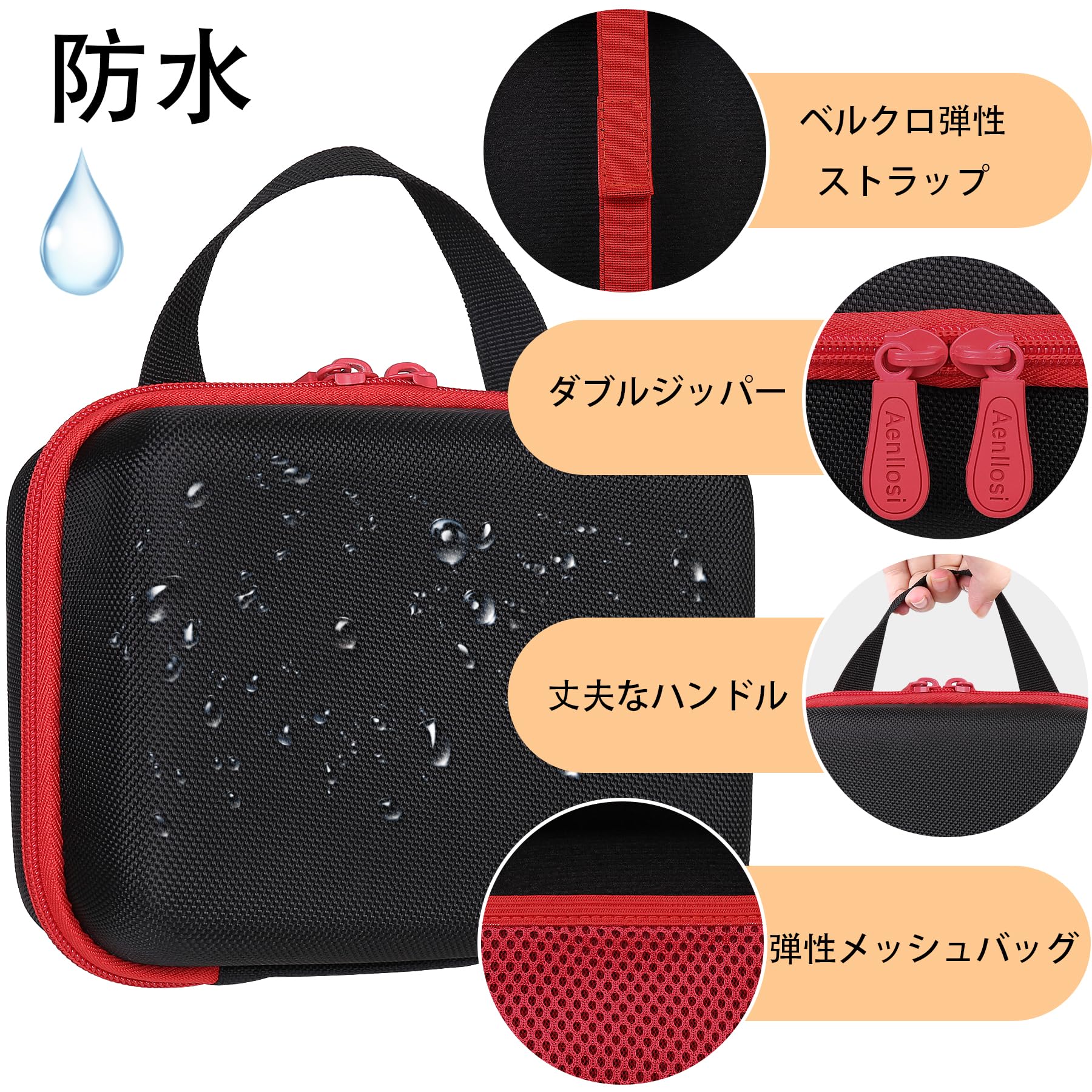 Brother ブラザー工業 P-touch J100 ラベルライター 専用収納ケース ブラック-Aenllosi（ケースのみ）