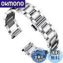 BINLUN 時計バンド ステンレスバンド 交換ベルト ドポリッシュマットブラッシュ仕上げソリッドストラップ(ミッドブラッシュ仕上げシルバー,24mm)(4)