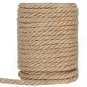 Tenn Well 麻縄, 10mm 30m 麻紐 キャットタワーの補修 ジュート 荷造りロープ 園芸 梱包 手作り 猫爪とぎ修理などに (茶色)