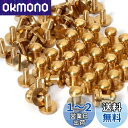 リベット ネジ式 6mm 金具 真鍮 30個入り ネジ入り 金具 財布 レザークラフト 材料 DIY ハンドメイド パーツ