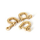 dカン 真鍮 Dリング 3個 6mm ネジ式 リング ハンドメイド アクセサリー パーツ キーホルダー金具 手芸 材料 小物 ネジ式