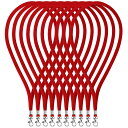 Fushing ネックストラップ 首かけ吊り下げ式 携帯 名札用 IDバッジカード キー落下防止 イベント 会社員 観光客適用 45cm 100本 (赤色) [...