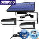 Aokyoung 分離型2灯LEDソーラーライト 屋外 LED センサーライト ソーラーパワードコリドーウォールライト 5500mAh超大電池容量 延長コード3m*4本 太陽光パネル充電 自動点灯/消灯 電気代不要 分離式 高輝度 LED 防水 防犯 室外/室内兼用 取付簡単 (昼白色)
