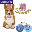 ペット 誕生日帽子 蝶ネクタイ 犬 猫 花 王冠 数字付き クラウン キラキラ おしゃれ クリスマス 記念日 誕生日グッズ 2個セット (ピンク)