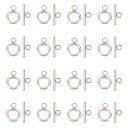 UNICRAFTALE 20セット トグルクラスプ リング 12mm 304ステンレススチール 留め金具 O字型 T字型 マンテルリング リングクラスプ ステン...
