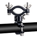LIGHTFE 自転車ライトホルダー ブラケットアルミニウム合金素材を使用, バイクライトマ ウント調整可能なオープンクリップはビッグサイズ自転車ライトに特化、360°回転クリップホルダーと蝶ナットは固定とリリースが簡単