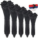 【送料無料】結束バンド 500本 100+150+200+252+300mm 結束バンド 耐久 強力 タイラップ 耐候性 耐熱 PPプラスチック 太い 長い 黒...