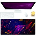 Benvo マウスパッド 超大型 防水 ゲーミング マウスパッド 90*40cm キーボードパッド 滑り止めゴム底 滑り止め マウス対応 耐洗い表面 快適操作性 不整なパターン 紫色(2)