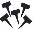 【送料無料】fogman 園芸ラベル 植物タグ ガーデニング 花壇 鉢植 T型 黒 再使用可能 100枚セット (黒)
