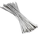 【送料無料】HFS(R) 結束バンド ステンレスバンド結束工具 金属バンド 固定タイラップ 7.9x300mm 100本