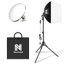 NiceVeedi 写真撮影ソフトボックス 40x40cmライトボックス LED 撮影用照明キッ 160cm調整可能三脚付き 5400K 写真照明用セット 折り...