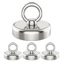 YESCUT 超強力 マグネット フック 【4個セット】 耐荷重17kg 直径25mm 304ステンレス製 強力 磁石 防錆 クフック取外可能 キッチン/オフィ...