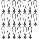 【送料無料】LIANHATA 20個入り バンジーコード ボール止め ブラック ゴム ボールバンジーコード ブラック キャンプ テント キャンプ テント固定ロー...