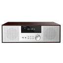 CDプレーヤー 40W コンパクトコンポーネントシステム CDステレオミニコンポ FMラジオ Bluetooth対応スピーカー USB/AUX入力 ヘッドフォンジャック 日本語リモコン ウッドキャビネット ウォールナット