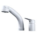 【送料無料】NURISI 洗面ボウル混合栓 シングルレバー ホース引き出し式 節水型ハンドシャワー スプレー混合栓 (HYT-030, ホワイト)
