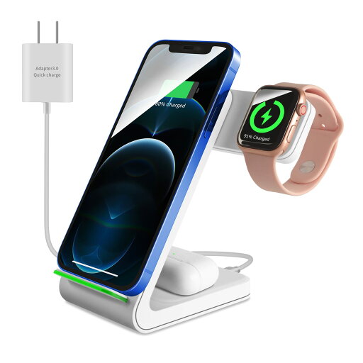 【2021バージョン】WINGO TIMES ワイヤレス充電器 3in1 Qi急速充電 (PSE認証済み) AirPods充電器 Apple Watchスタンド iPhone 14/iPhone 14 Pro/iPhone 13/13 Pro/iPhone 12/12 Pro/SE (第2世代) /11/11 Pro/Xs/XR/Xs Max/X/8/8 Plus Galaxy S20 /S10/S10+/S9/S9+/S8/No 【2021バージョン】WINGO TIMES ワイヤレス充電器 3in1 Qi急速充電 (PSE認証済み) AirPods充電器 Apple Watchスタンド iPhone 14/iPhone 14 Pro/iPhone 13/13 Pro/iPhone 12/12 Pro/SE (第2世代) /11/11 Pro/Xs/XR/Xs Max/X/8/8 Plus Galaxy S20 /S10/S10+/S9/S9+/S8/No